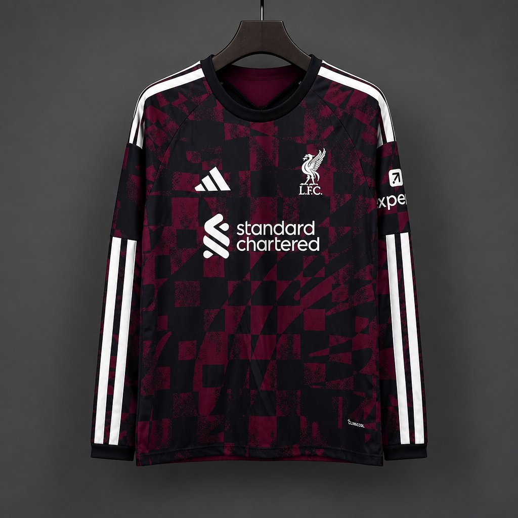 26/27 Liverpool Third  Long Sleeve Maroon  Jersey
