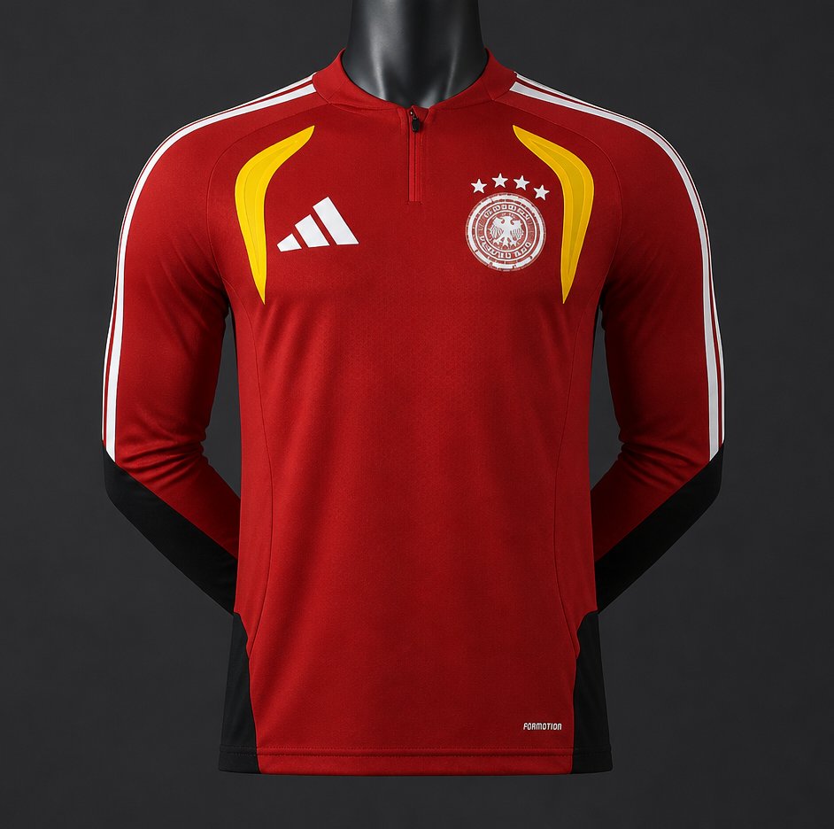 Player Version 2026 Germany Away Red Long Sleeve Jersey