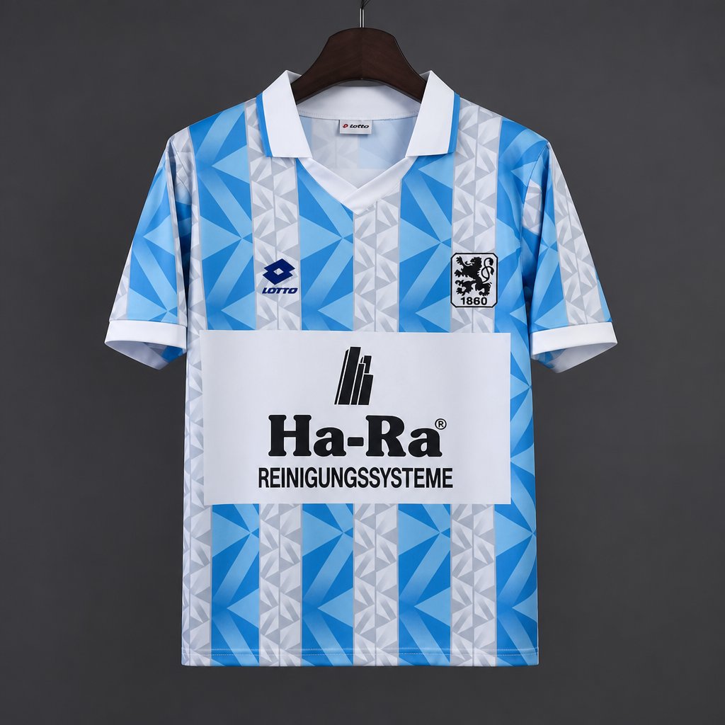 Retro 1992/93 TSV 1860 Munich Home Blue & White Stripe Jersey