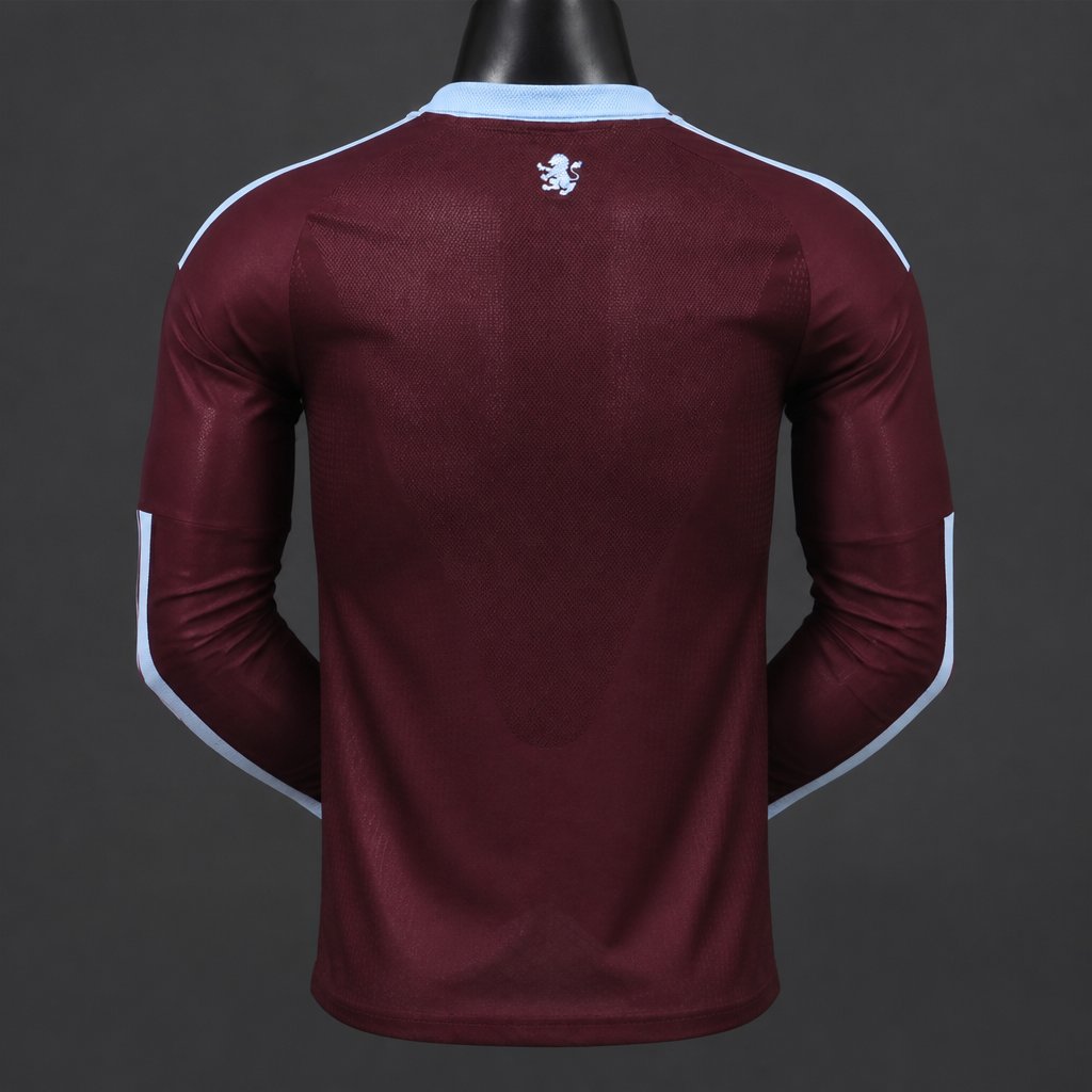 Player Version 26/27 Aston Villa FC Home Long Sleeve Jersey With Sponsor