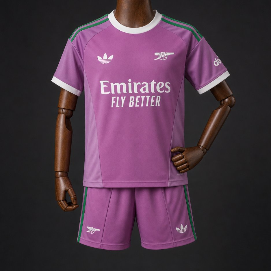 26/27 Kids Arsenal Goalkeeper 5 Purple Jersey