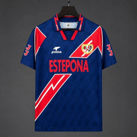 Retro 95/96 Rayo Vallecano Away Navy Blue Jersey