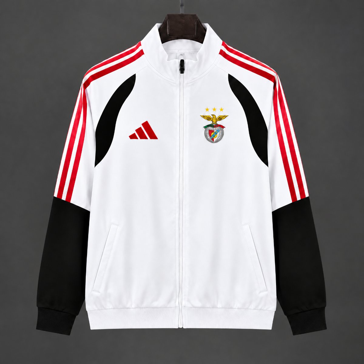 26/27 Benfica White Full-Zip Jacket